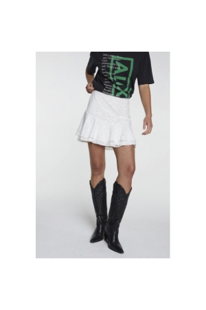 Alix the Label ladies knitted lace skirt 012 soft white