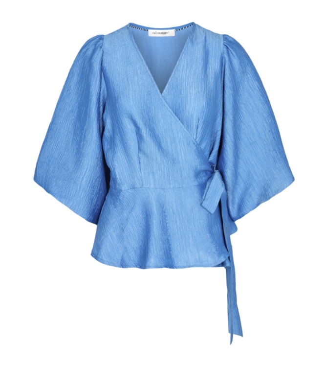 Co Couture Ronda wrap blouse 76 new blue