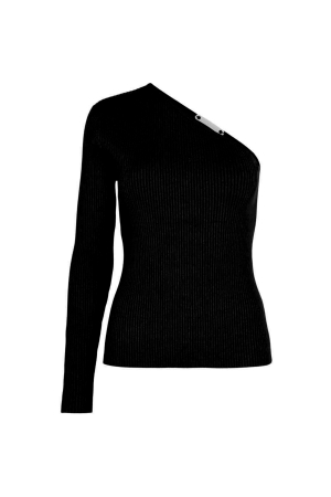 Co Couture Badu asym rib knit 96 black