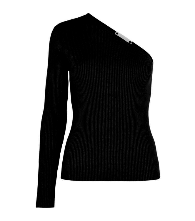 Co Couture Badu asym rib knit 96 black
