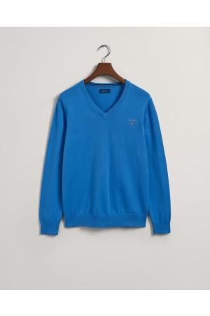 Gant CLASSIC COTTON V-NECK 471 DAY BLUE