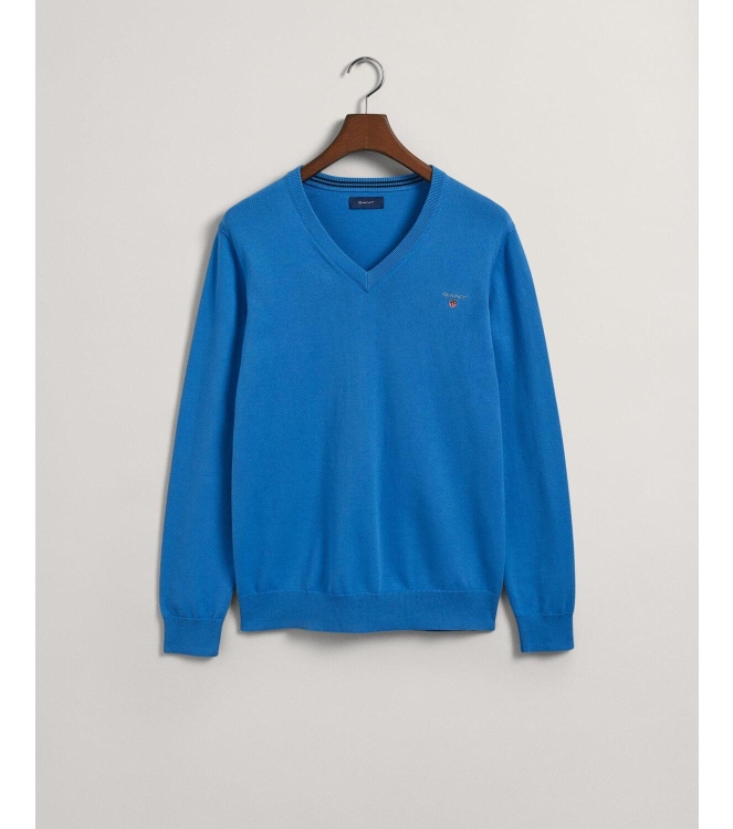 Gant CLASSIC COTTON V-NECK 471 DAY BLUE