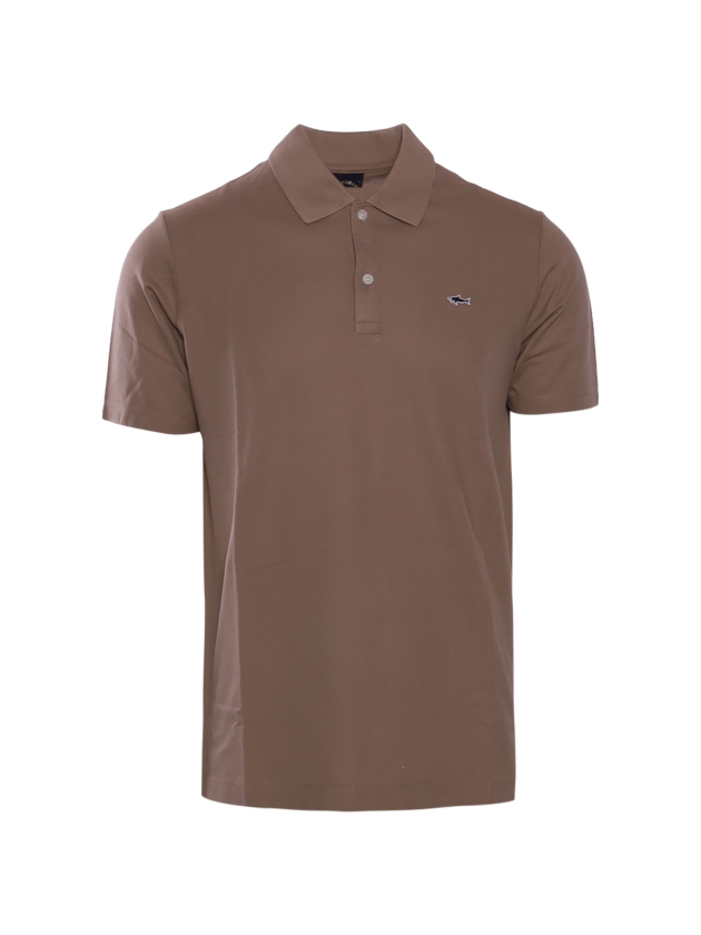 Paul and Shark Knitted poloshirt 128 Beige