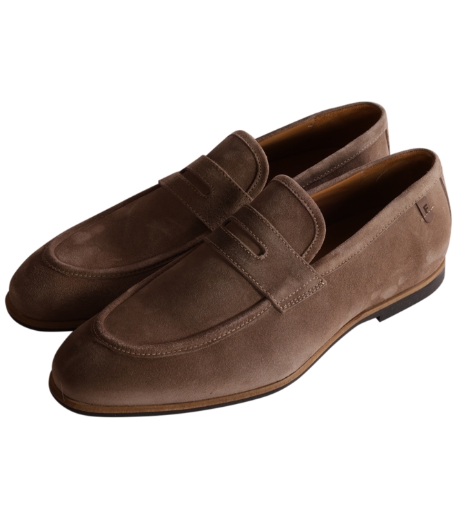 Floris van Bommel Floris Casual LightBrown Suede Lightbrown