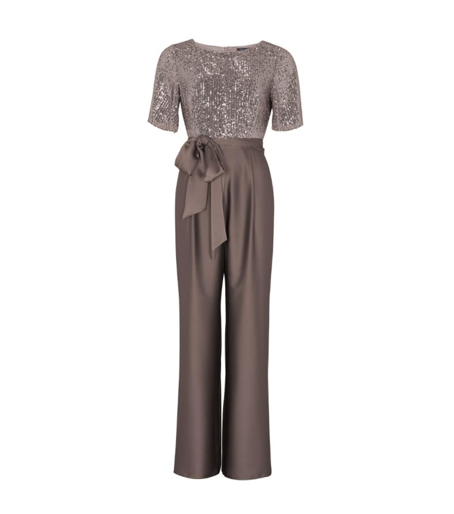 Swing jumpsuit made of material mix 230 nougat brown