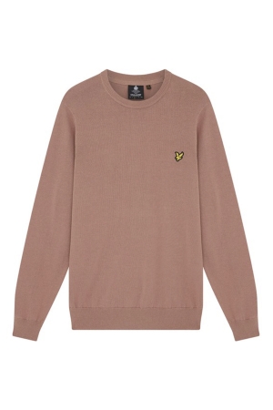 Lyle and Scott Cotton Crew Neck Jumper W868 Hutton Pink