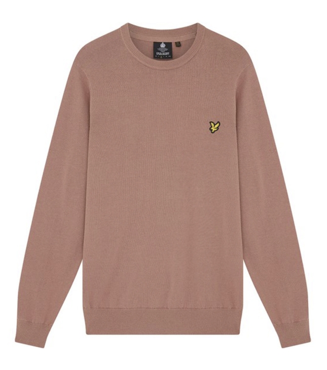 Lyle and Scott Cotton Crew Neck Jumper W868 Hutton Pink