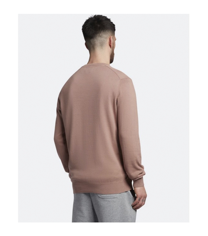 Lyle and Scott Cotton Crew Neck Jumper W868 Hutton Pink
