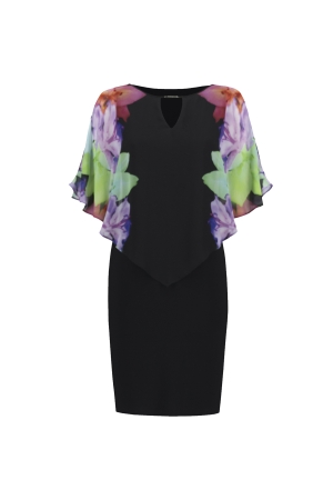 Joseph Ribkoff LDS DRESS 178 Black/Multi