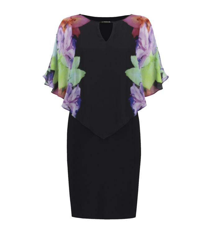Joseph Ribkoff LDS DRESS 178 Black/Multi