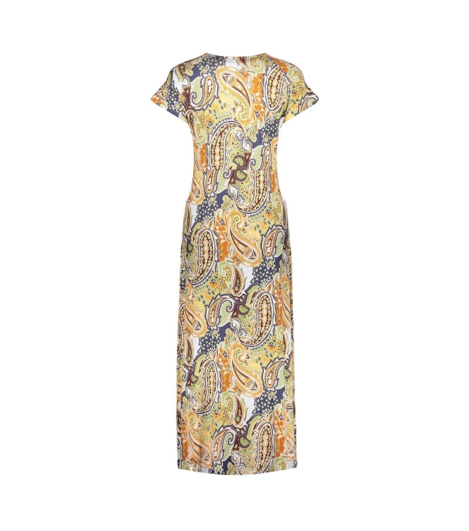 Geisha Dress long AOP Green