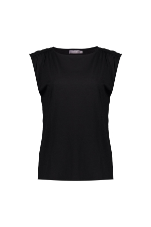 Geisha T-shirt pleads at shoulder Black