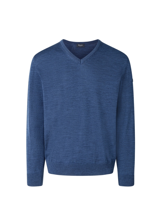 Maerz Pullover V-Ausschnitt 1/1 Arm 380 Blauw