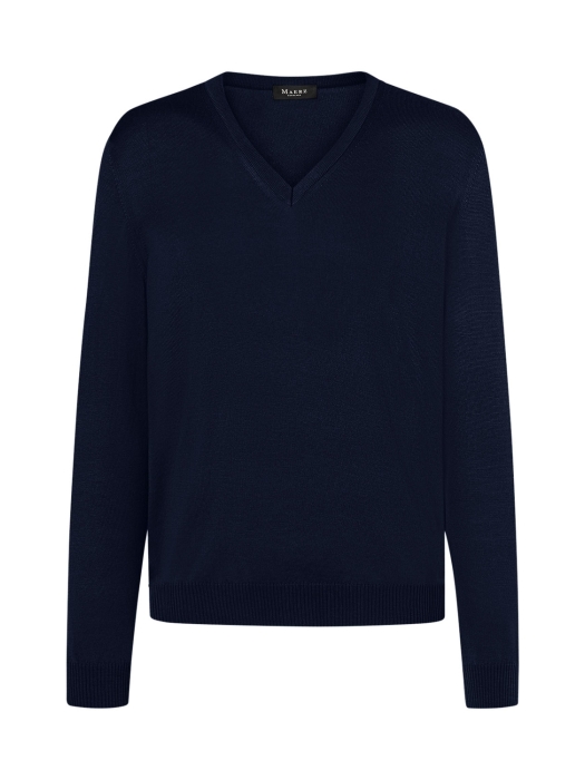 Maerz Pullover V-Ausschnitt 1/1 Arm 399 Navy