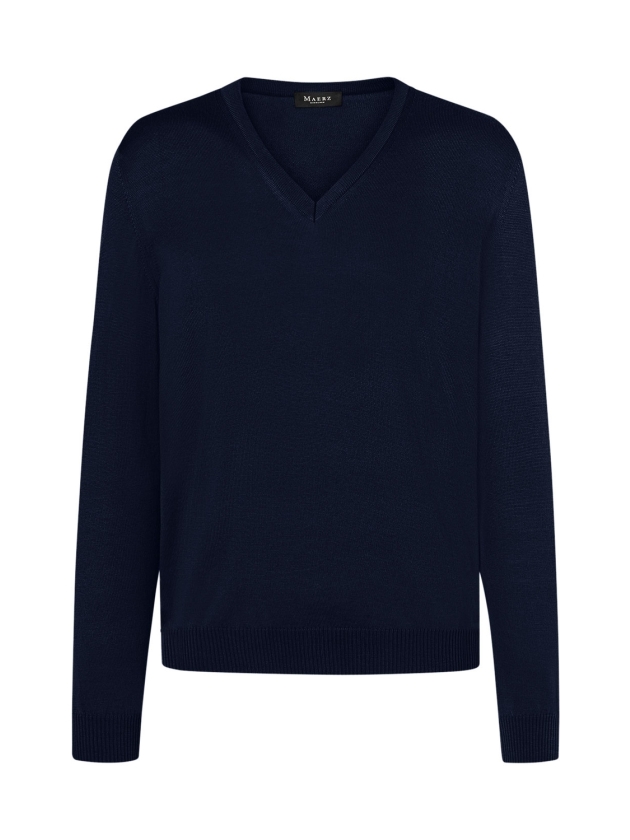 Maerz Pullover V-Ausschnitt 1/1 Arm 399 Navy