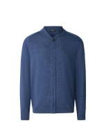 Maerz Strickjacke Zip 1/1 Arm 380 Blauw