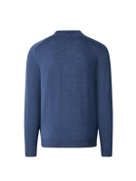 Maerz Strickjacke Zip 1/1 Arm 380 Blauw