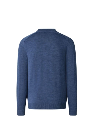 Maerz Strickjacke Zip 1/1 Arm 380 Blauw