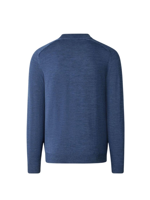Maerz Strickjacke Zip 1/1 Arm 380 Blauw