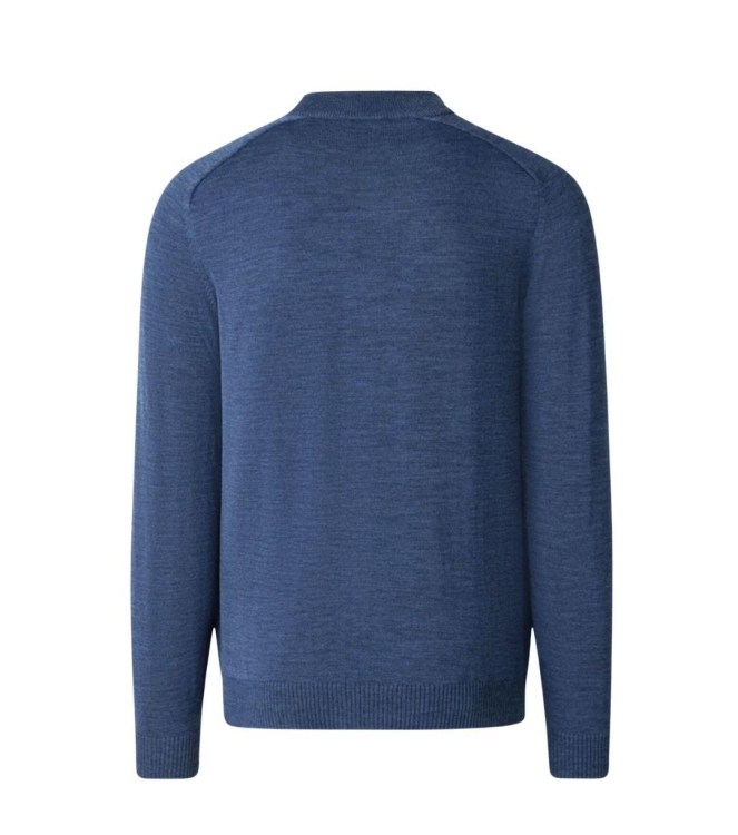 Maerz Strickjacke Zip 1/1 Arm 380 Blauw