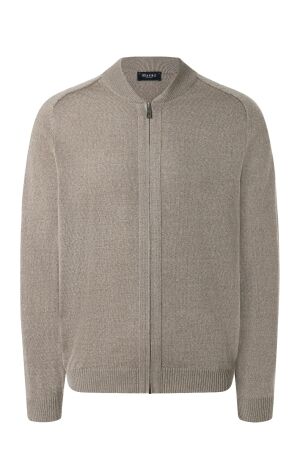 Maerz Strickjacke Zip 1/1 Arm 169 taupe