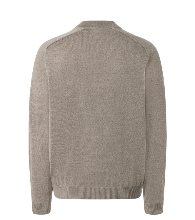 Maerz Strickjacke Zip 1/1 Arm 169 taupe
