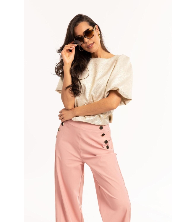 Studio Anneloes Emy bonded trousers 5501 blush