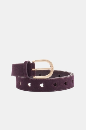 Fabienne Chapot Cut It Out Heart Belt 8712-UNI Eggplant