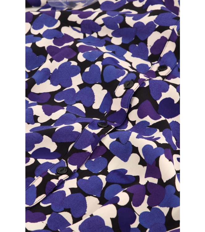 Fabienne Chapot Dorien Frill Dress 9001-8711-AMO Black/Poppy Purple