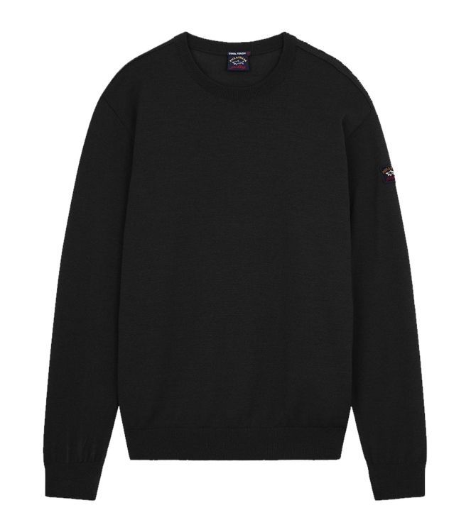 Paul and Shark  Knidded roundneck 011 Black