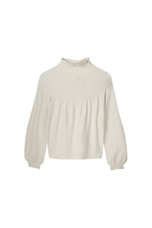 Summum Woman Smocked sweater basic knit 122 Ivory