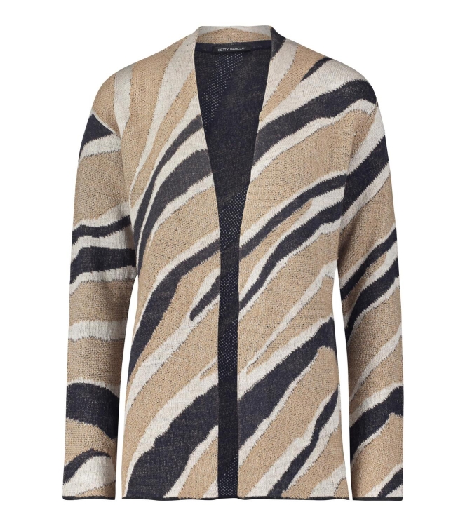Betty Barclay Strickjacke Kurz 1/1 Arm 7983 - patch beige/darkblue