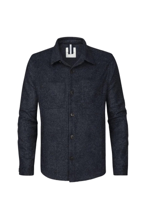 Profuomo OVERSHIRT KNIT CHECK NAVY