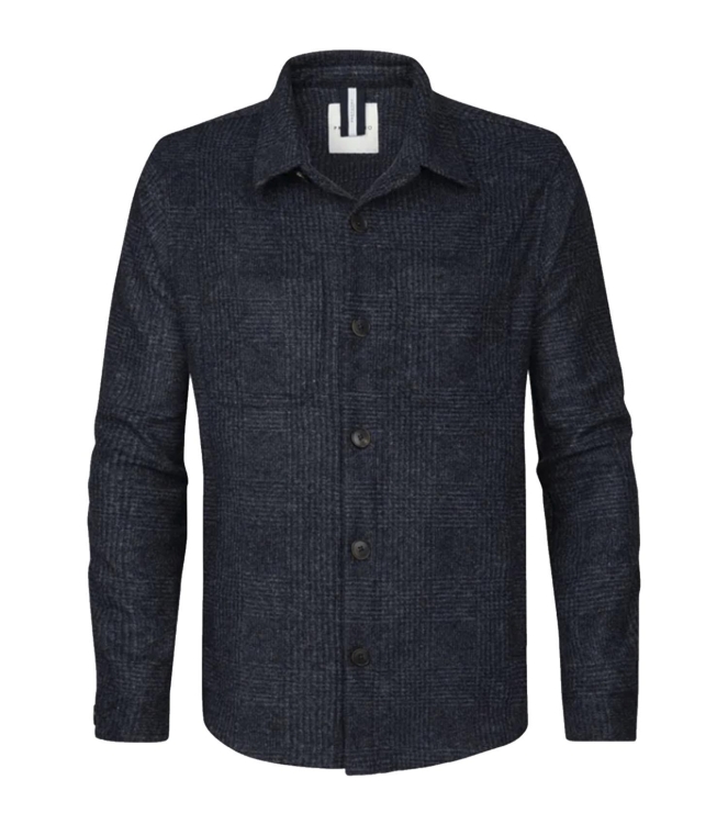 Profuomo OVERSHIRT KNIT CHECK NAVY