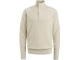 PME Legend Half zip collar cotton knit 7013 Bone White