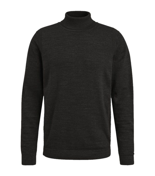 Cast Iron Turtleneck cotton heather plated 9067 Jet Black