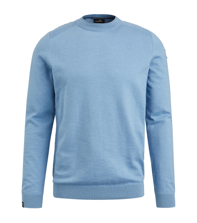 Vanguard Crewneck cotton slub 5709 Mid Blue Melange