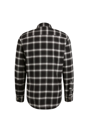 Vanguard Long Sleeve Shirt Check Viscose Co 9139 Black Onyx
