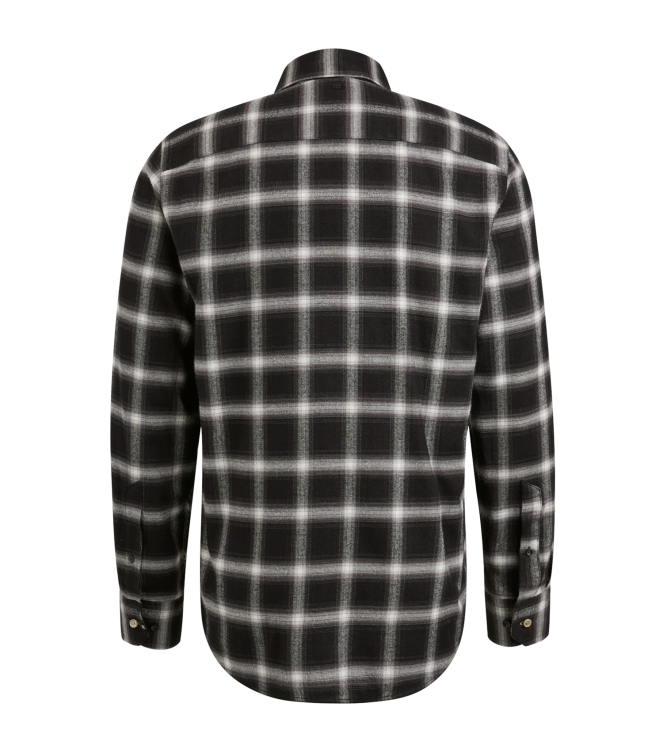 Vanguard Long Sleeve Shirt Check Viscose Co 9139 Black Onyx