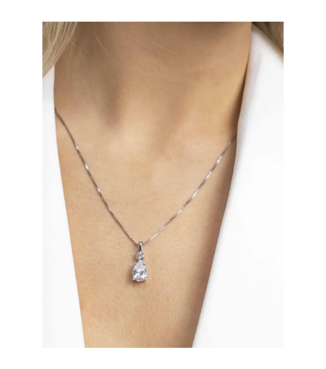 Abrazi Soraya Crystal Ketting Zilver