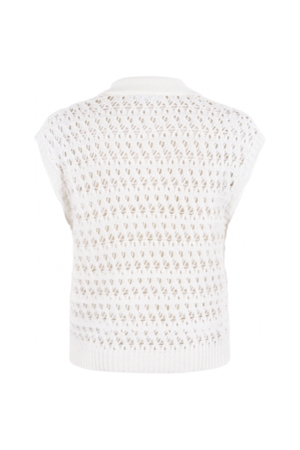 Anna Blue  B85-11-CrochetPolo Offwhite White Base Solid