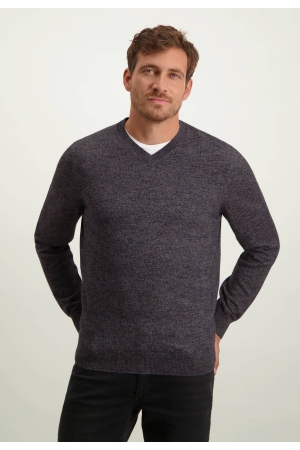 State of Art Pullover V-Neck Plai Donker