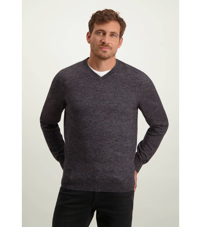 State of Art Pullover V-Neck Plai Donker