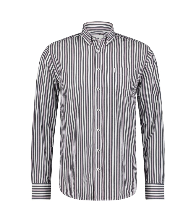 State of Art Shirt LS Striped Y/D Donkerblauw
