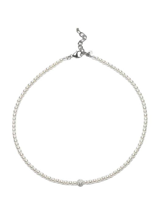Abrazi Selena Parelketting 6mm Wit