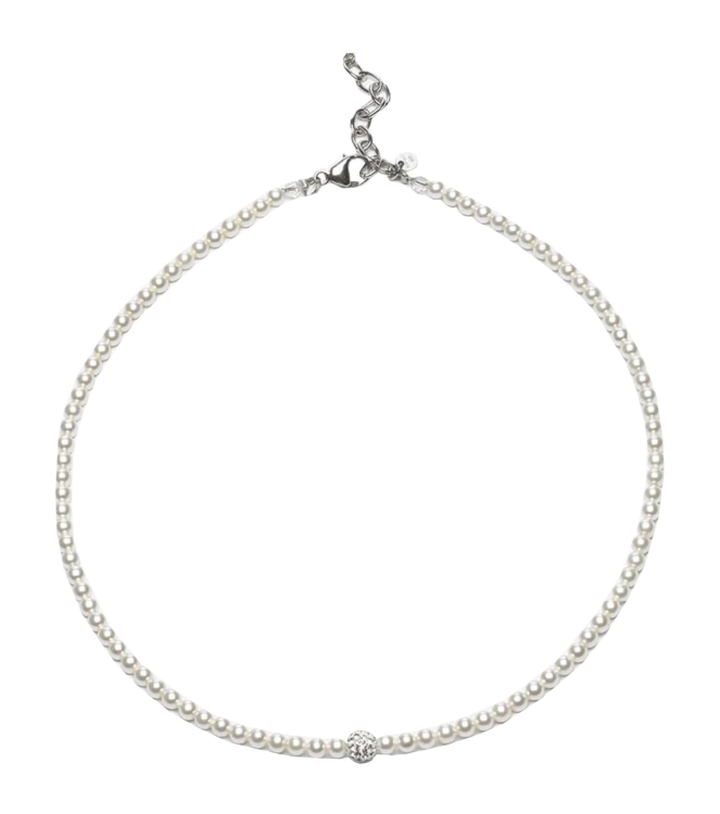 Abrazi Selena Parelketting 6mm Wit