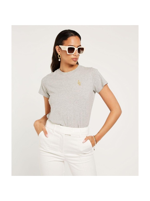Josh V JV ZOE EMBROIDERY Grey melange