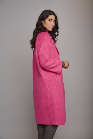 Rino en Pelle Long single breasted coat 4008 barberry