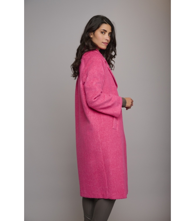Rino en Pelle Long single breasted coat 4008 barberry