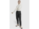 Alix the Label Ladies Woven Logo Faux Leather Pants 999 black